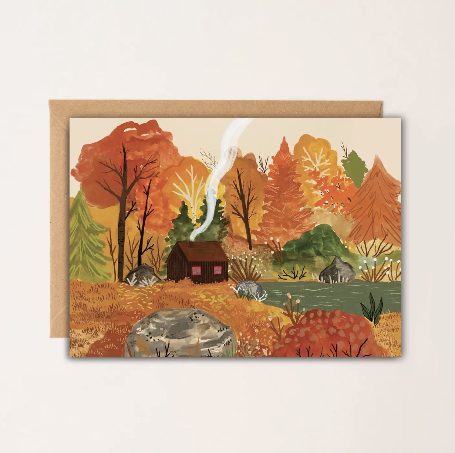 Autumn Collection Card - C-6 Size Autumn Collection Card - C-6 Size, Design & Pattern: Autumn Cabin
