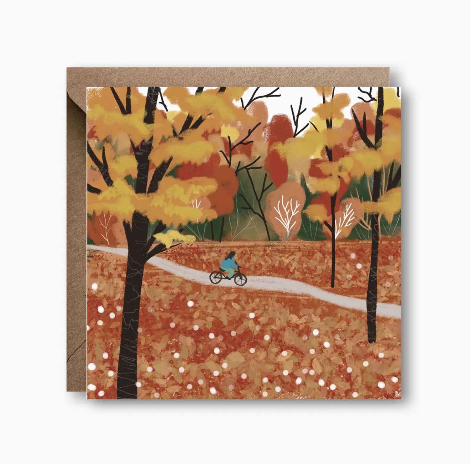 Autumn Cycling Card