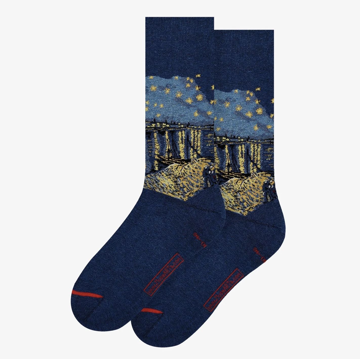 Vincent van Gogh - star night over the Rhone Sock, Size: EU 36-40