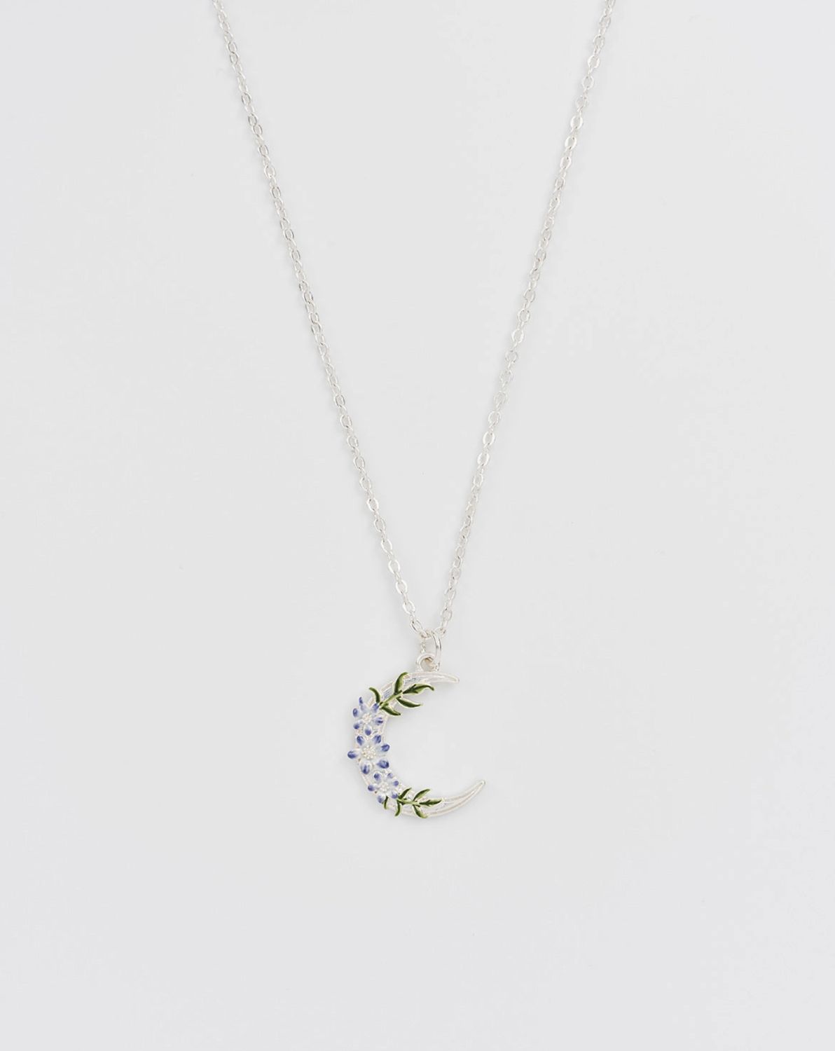 Nightshade Moon Silver Chain Necklace