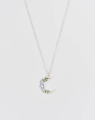 Nightshade Moon Silver Chain Necklace