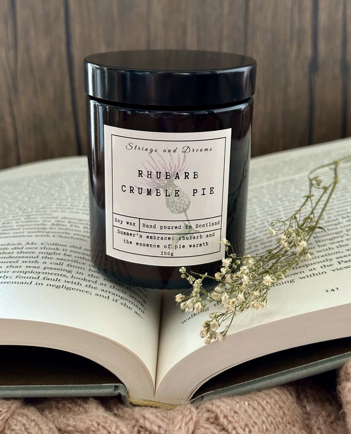 Rhubarb Crumble Pie Soy Wax Candle