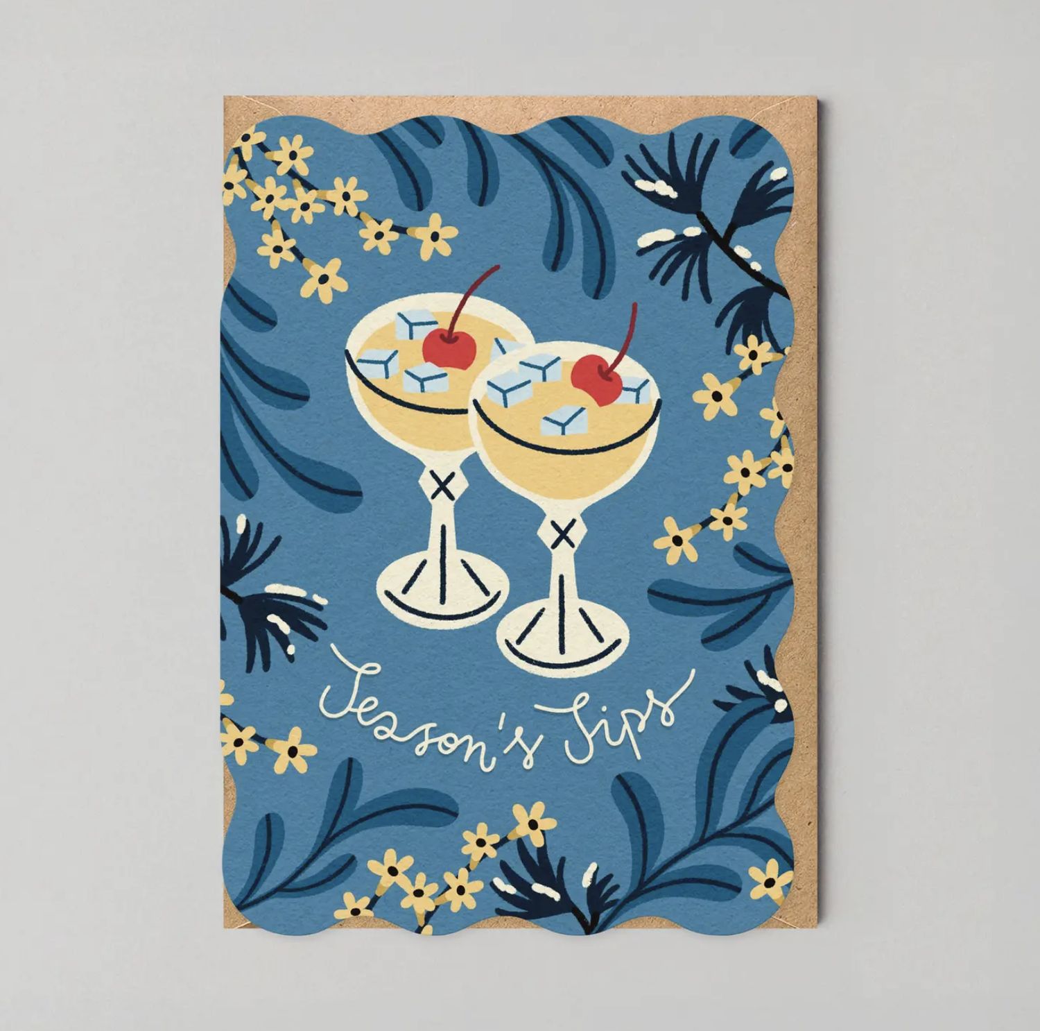 Seasons Sips Christmas - Die Cut Card By Edyta Demurat