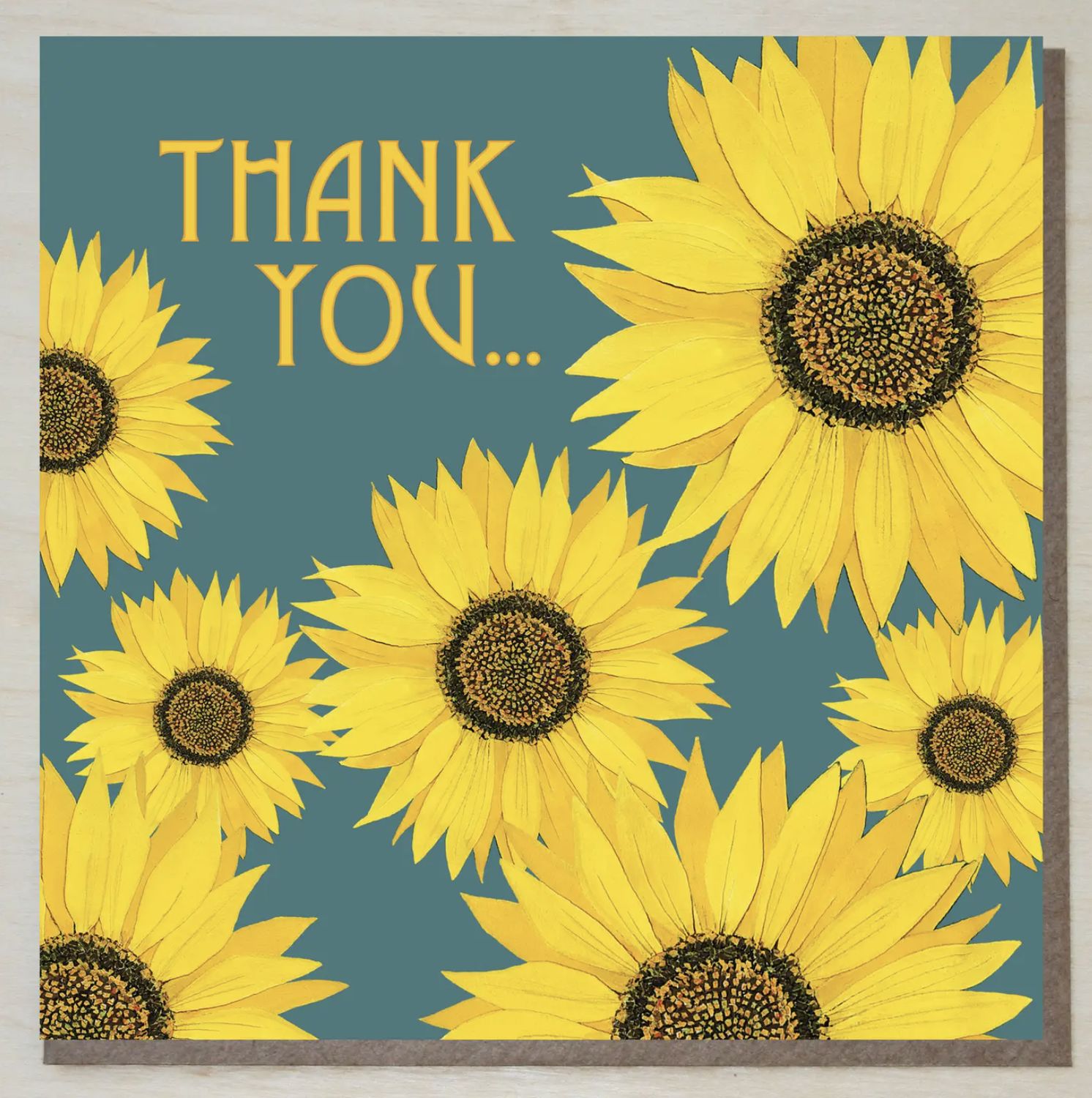 Sunflowers Thank you card