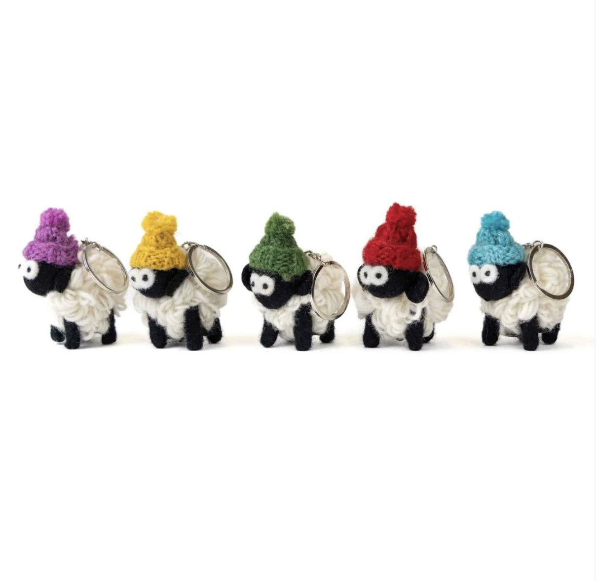 Islander Erin Knitwear Bobble Hat Sheep Keyring