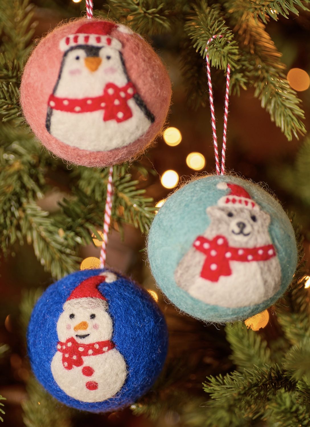 Felt Character Baubles