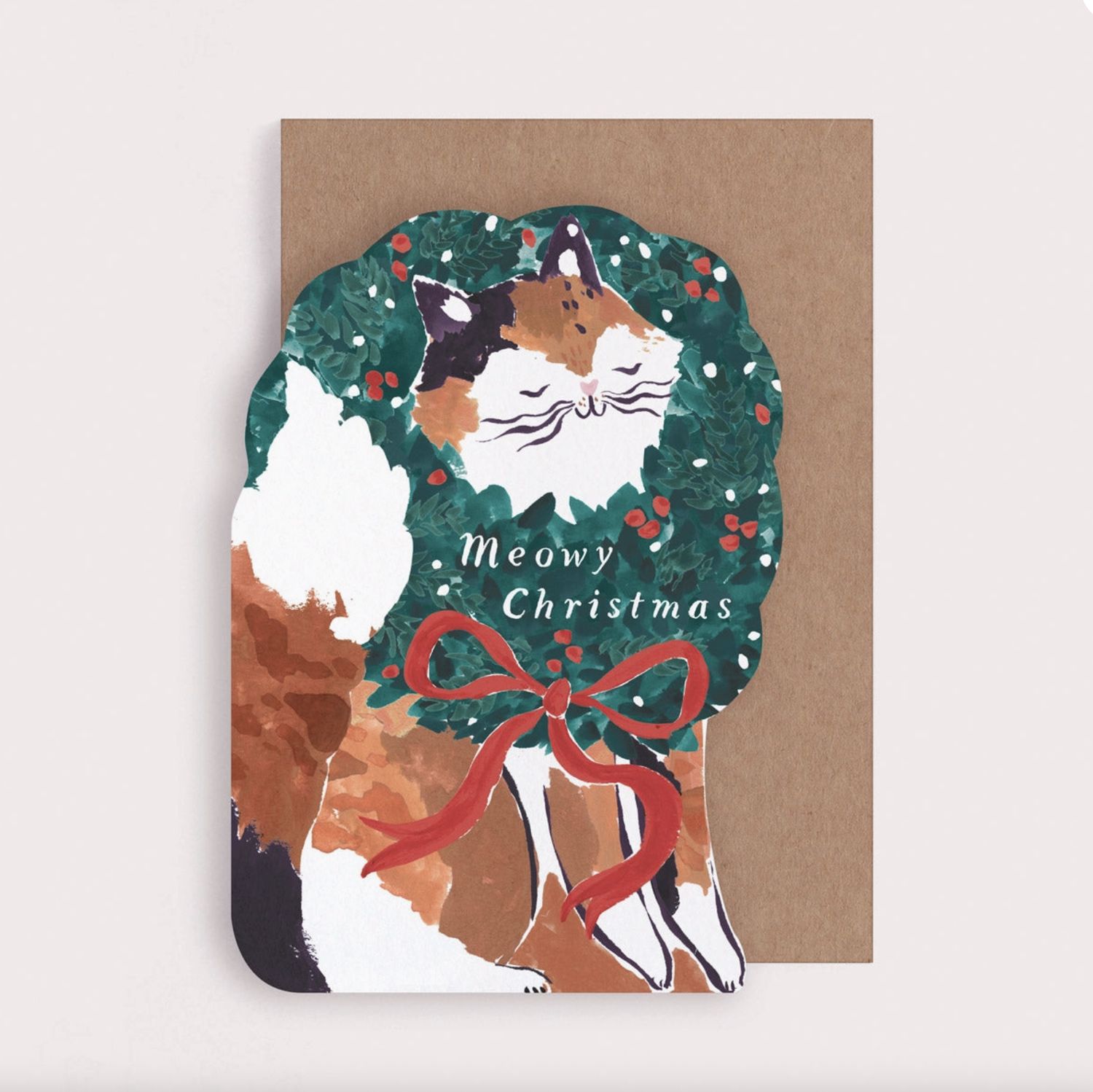 Cat Meowy Christmas Card