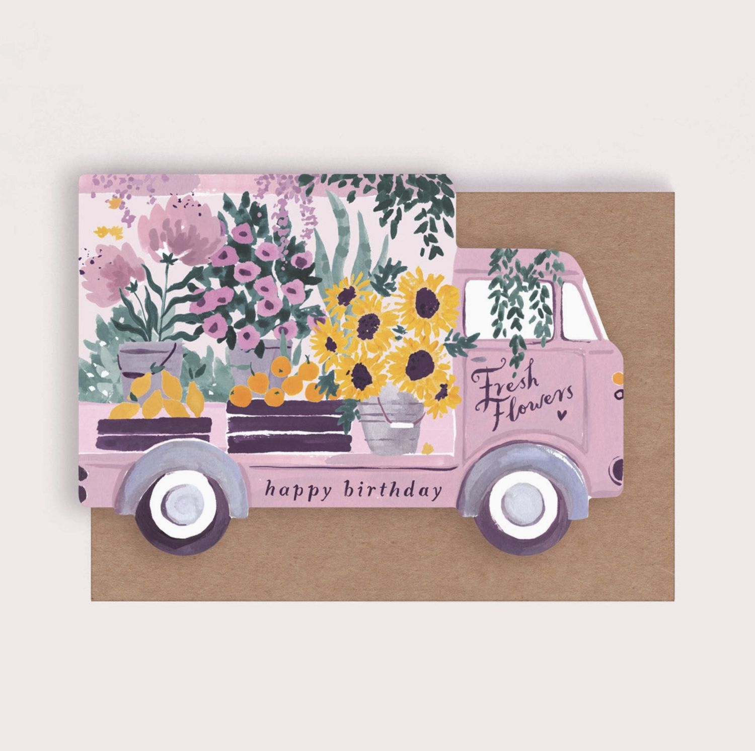 Flower Truck Birthday Card | Female Birthday Card Flower Truck Birthday Card | Female Birthday Card