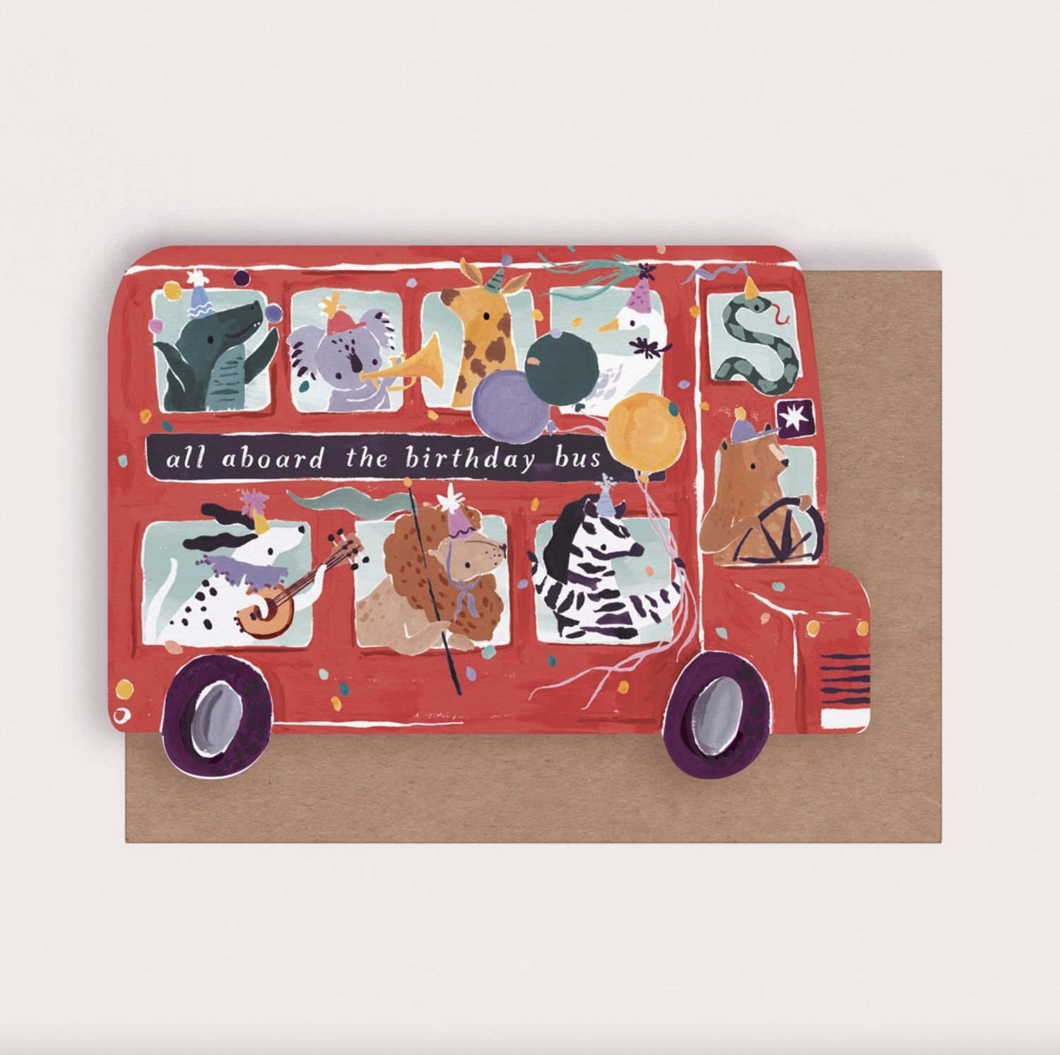 Party Bus Kids Birthday Card