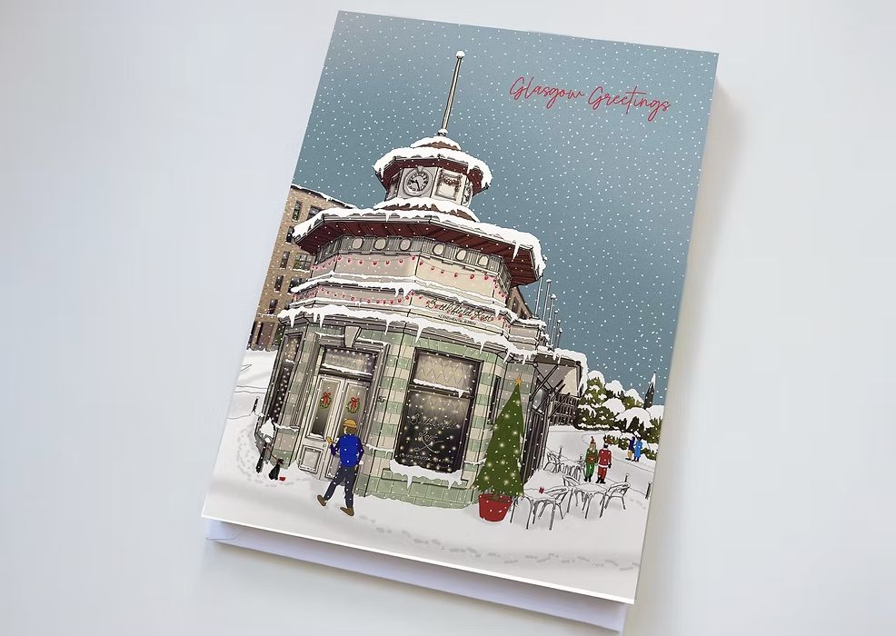 Turadh Design Xmas Greeting Card, Design & Pattern: Snowy Battlefield Rest