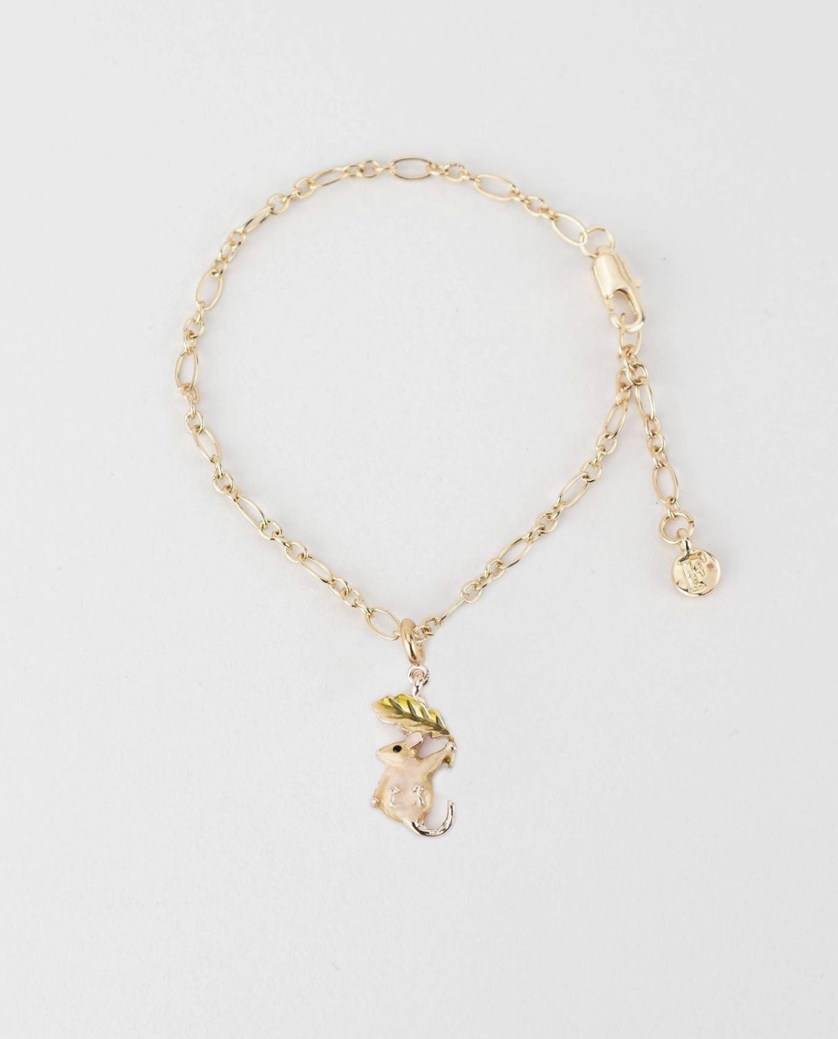 Fable Enamel Dormouse Collector Chain Bracelet Fable Enamel Dormouse Collector Chain Bracelet