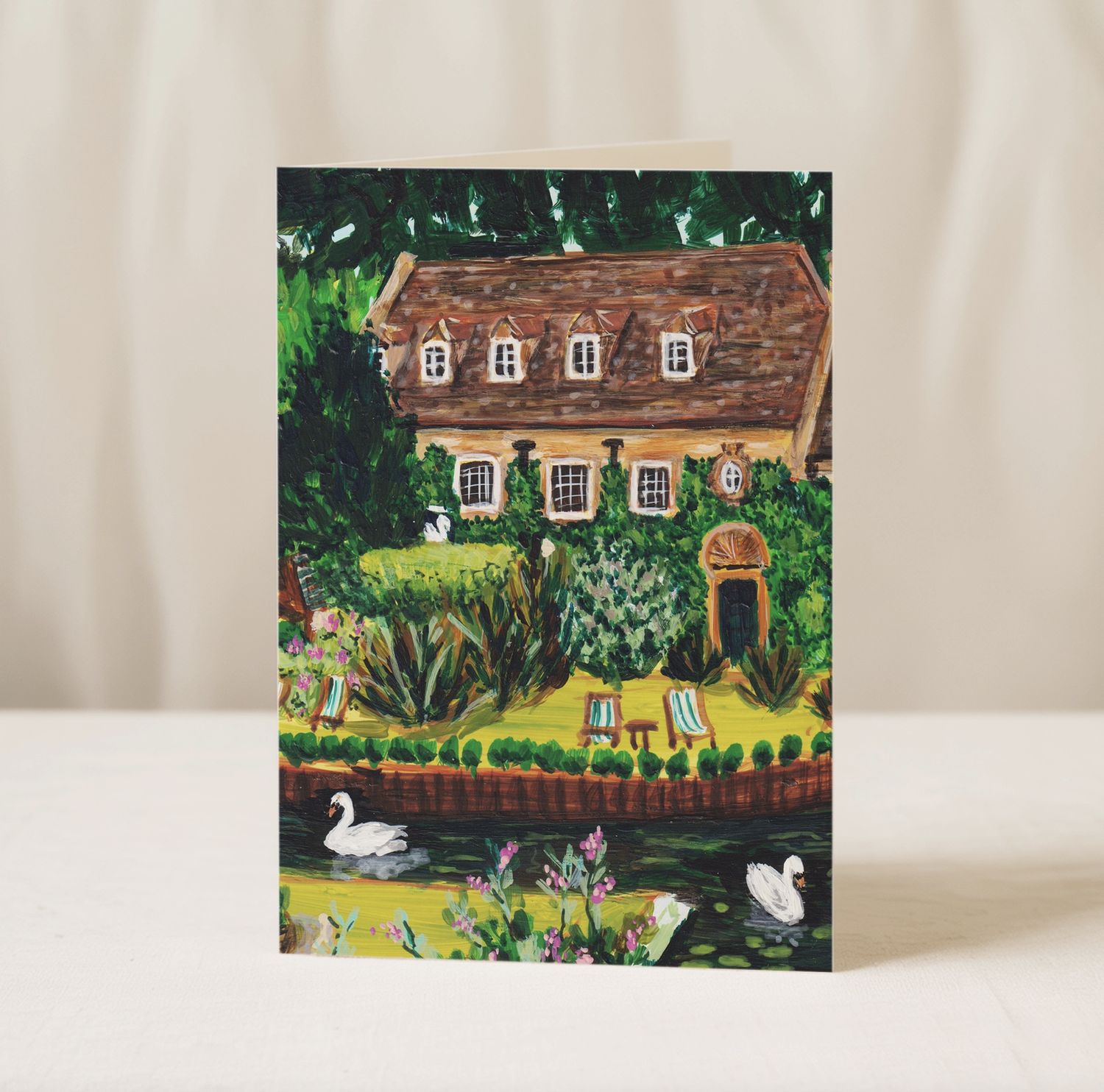 Swan Hotel, Bibury, Blank Greetings Card Swan Hotel, Bibury, Blank Greetings Card
