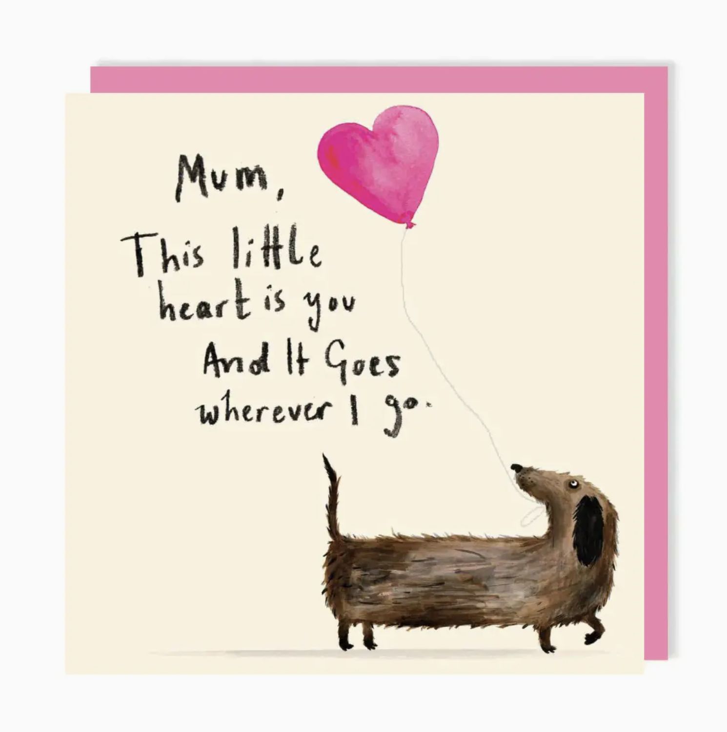 Mum Little Heart Card | Cute Mother's Day Dog Greeting Card