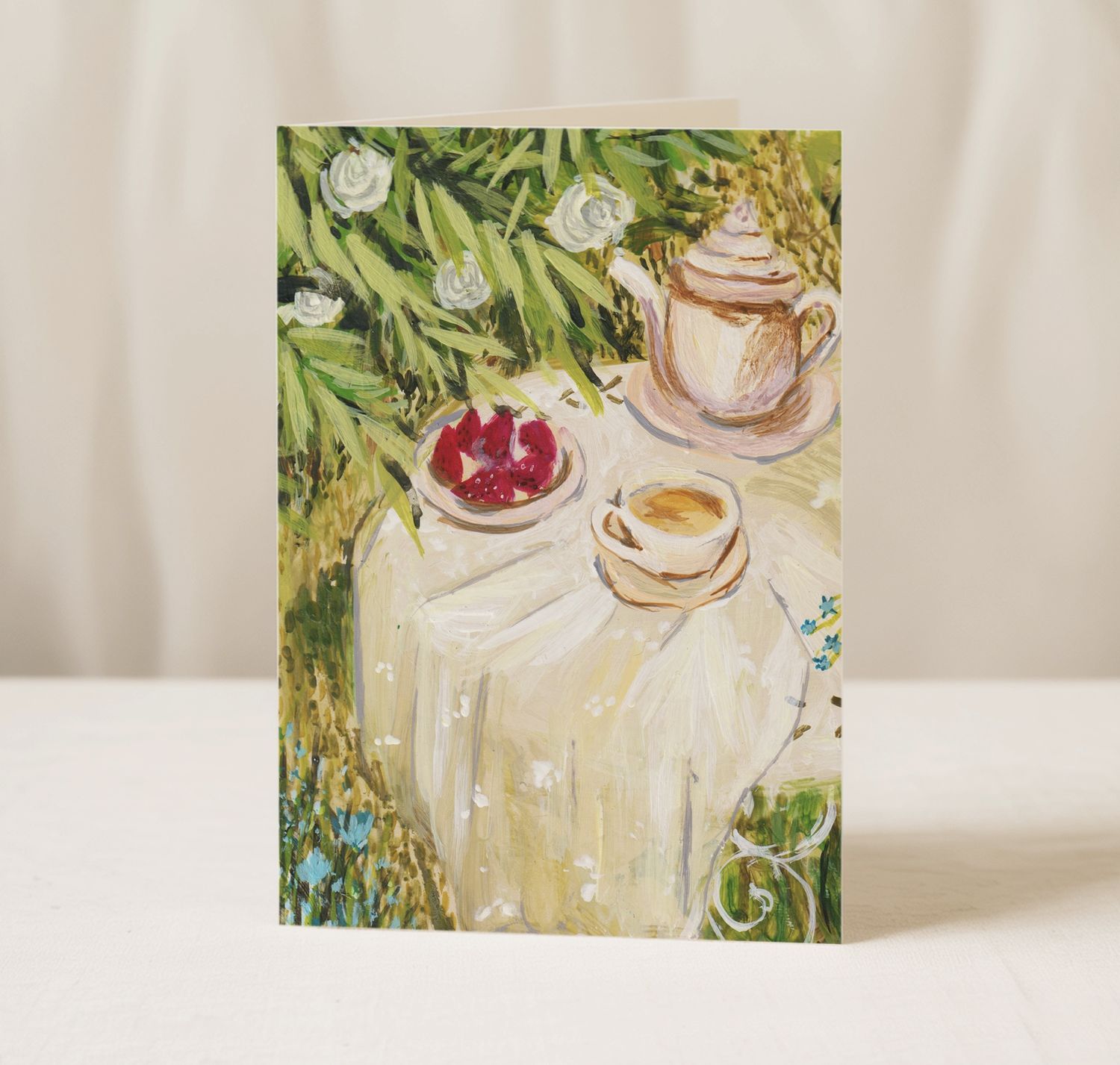 Afternoon Tea Blank Greetings Card
