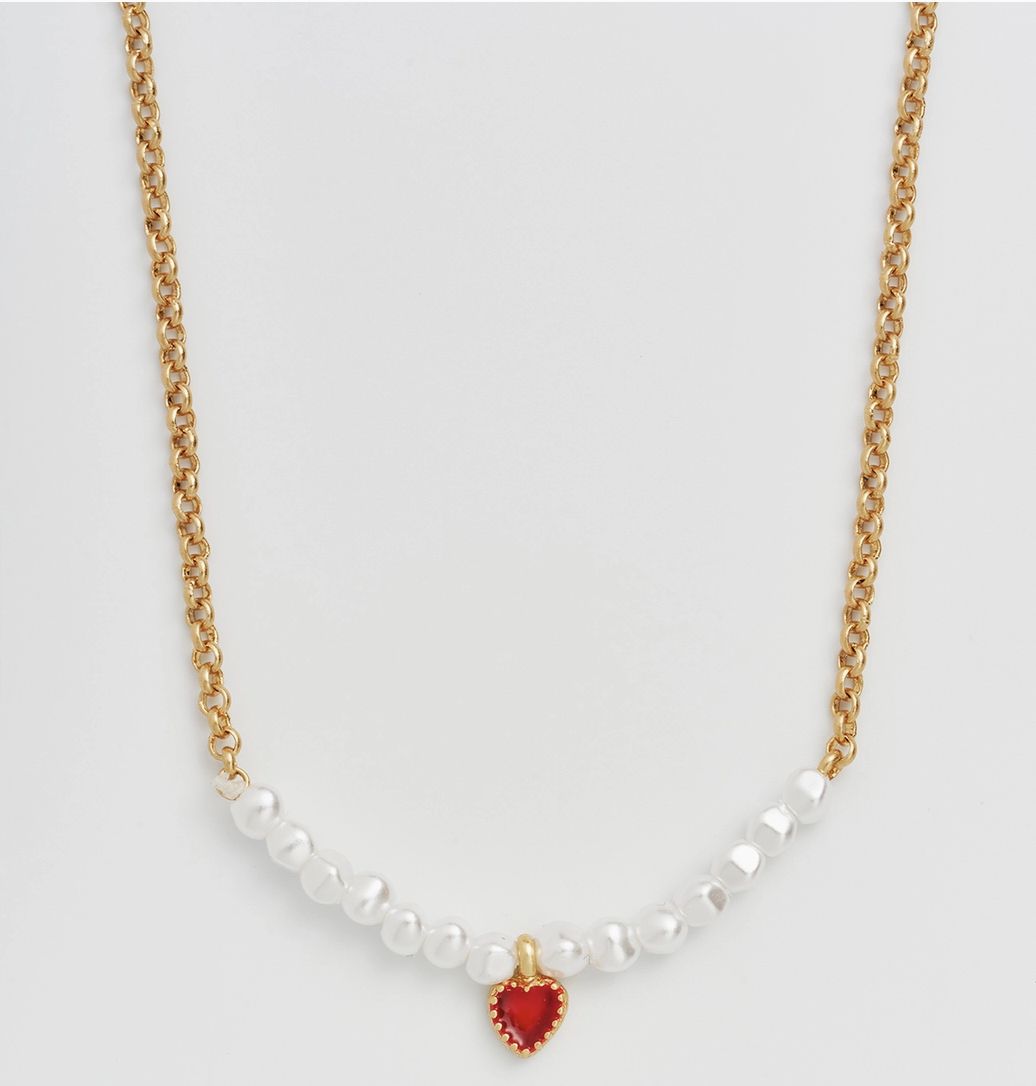 Heart Pearl Necklace