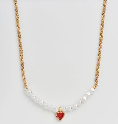 Heart Pearl Necklace