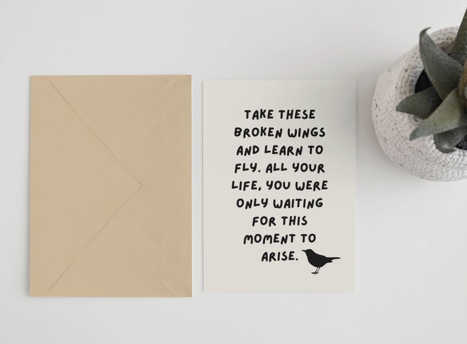 The Beatles Blackbird Inspired A6/5x7 Card