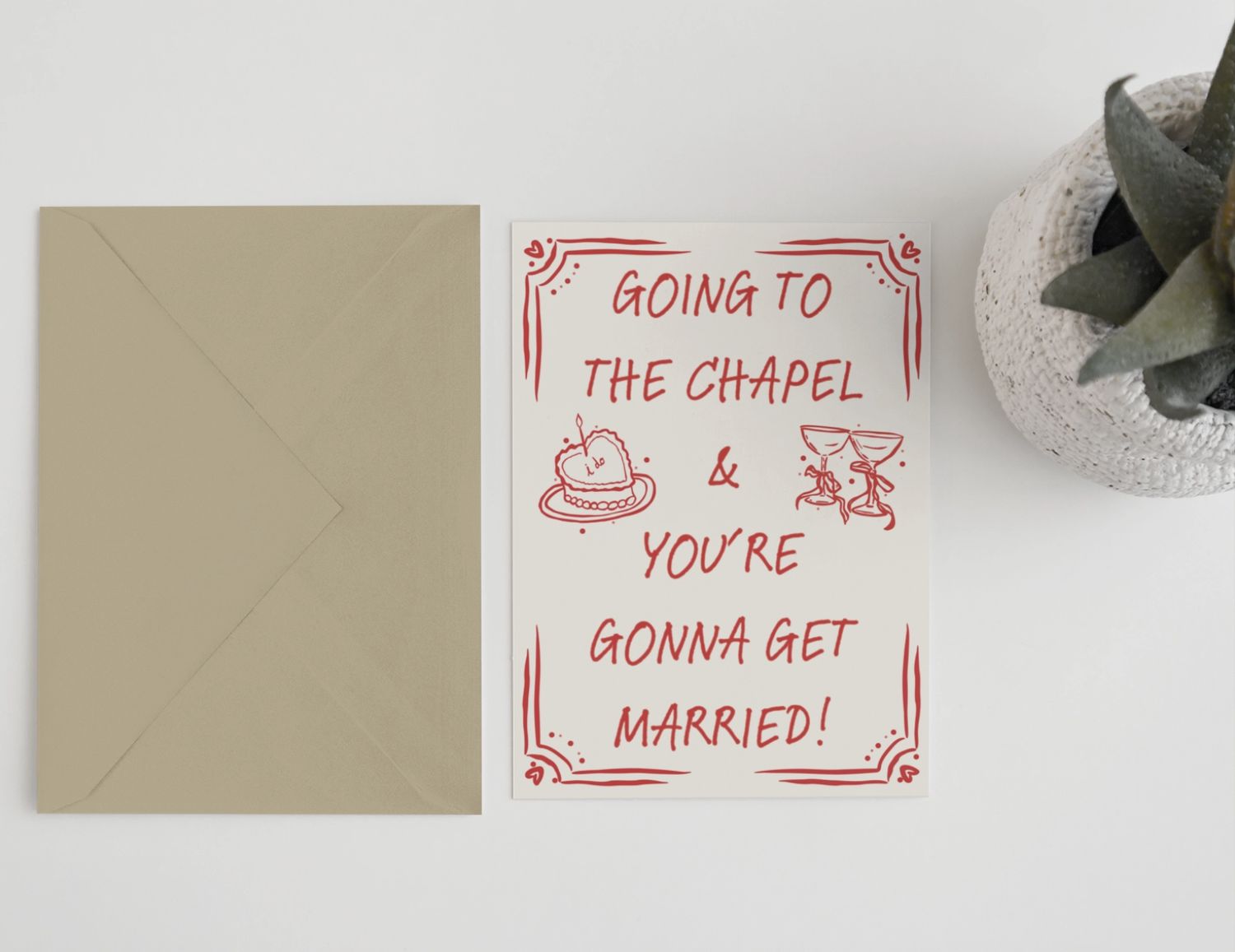 Going To the Chapel Wedding/Engagement A6/5x7 Card