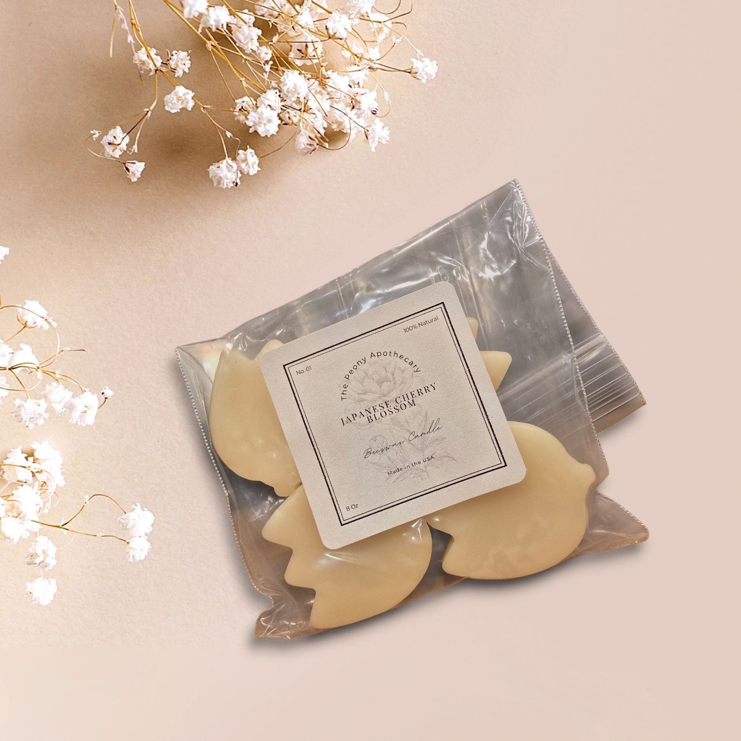 Beeswax Melts, Fragrance: Japanese Cherry Blossom