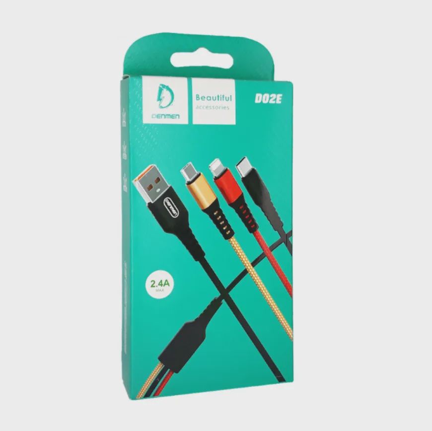 DENMEN 3IN1 2.4A CABLE D02E