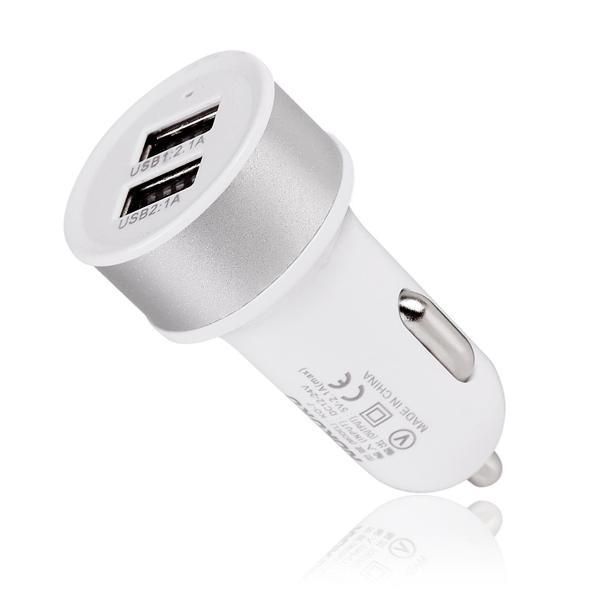 2.1A WHITE CAR CHARGER HEAD (LOOSE)