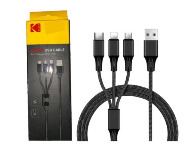 KODAK 3IN1 FAST CHARGE CABLE - USBC-5901B