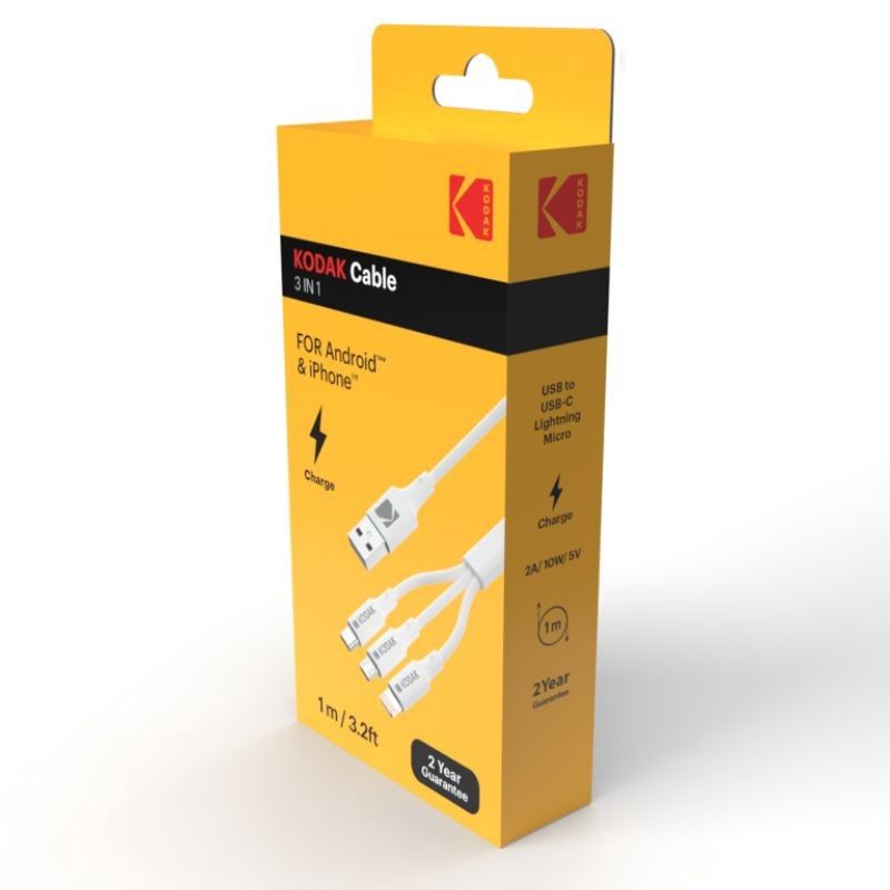 KODAK FAST CHARGE 3IN1 CABLE- USBC-5907B