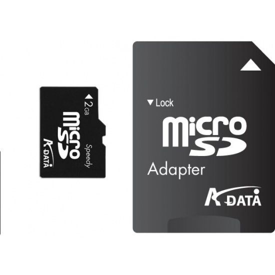 ADATA MICROSD CARD WITH ADAPTER 2GB