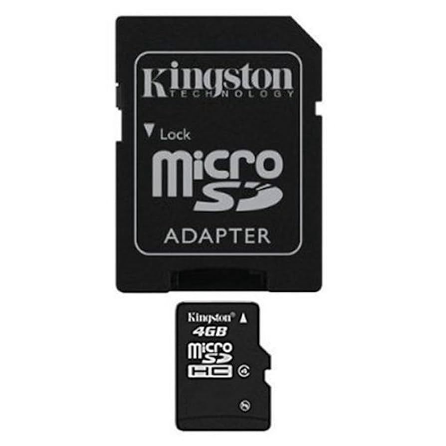 KINGSTON 4GB MICRO SD MEMORY CARD WITH ADAPTER