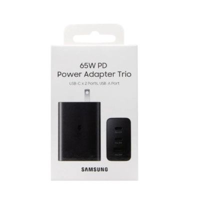 SAMSUNG 65W POWER ADAPTER TRIO, COLOR: BLACK