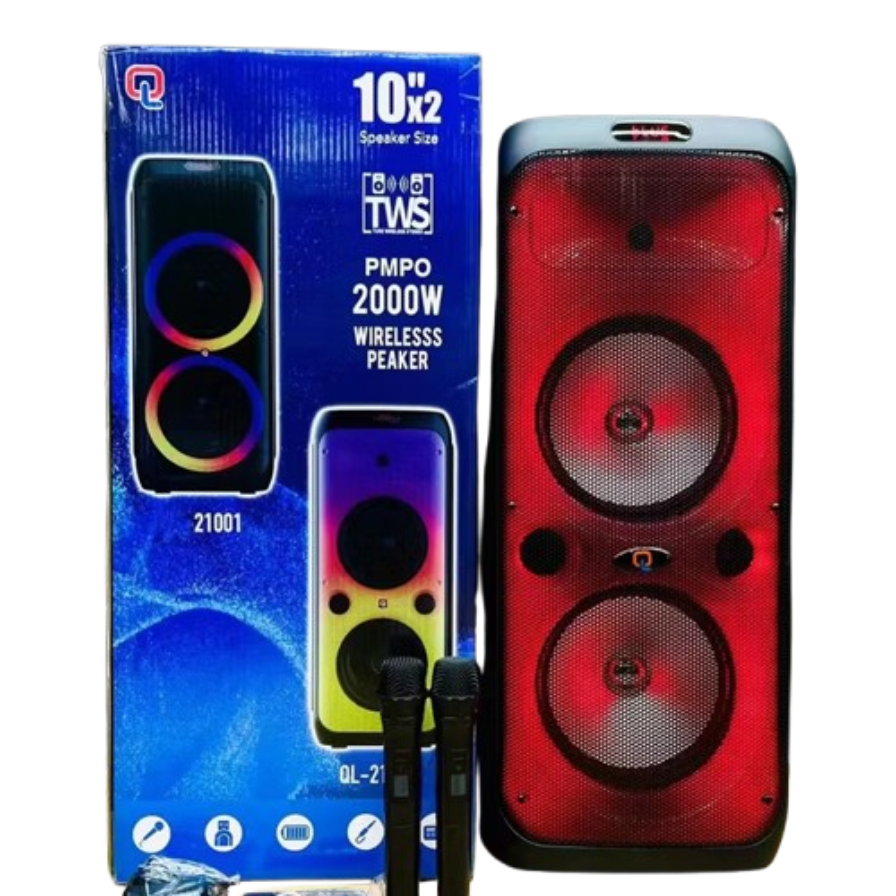 SPK:QL-21001 10IN BLUETOOTH SPEAKER W/LED LIGHT