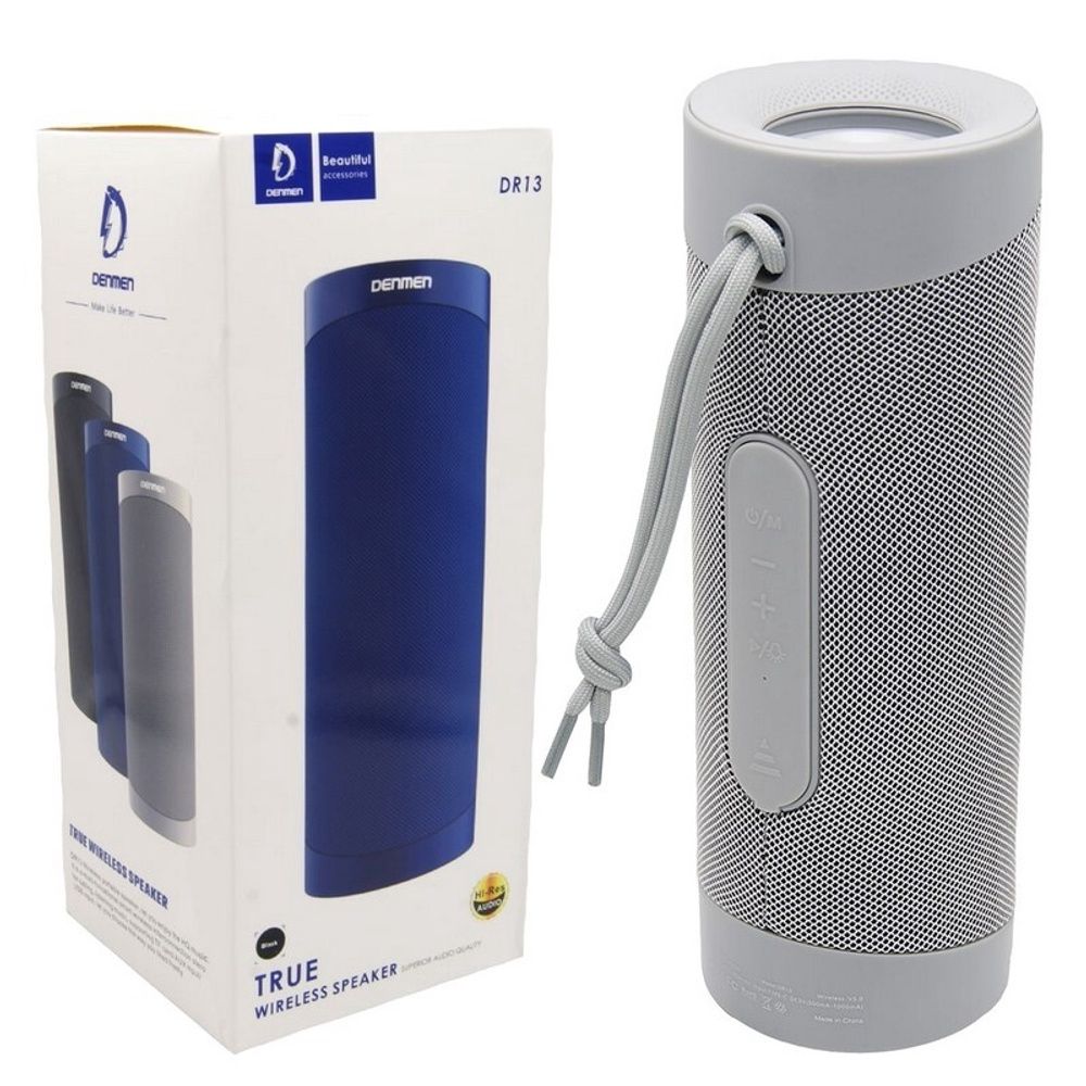 DENMEN - DR13 WIRELESS SPEAKER - BLUE/GRAY