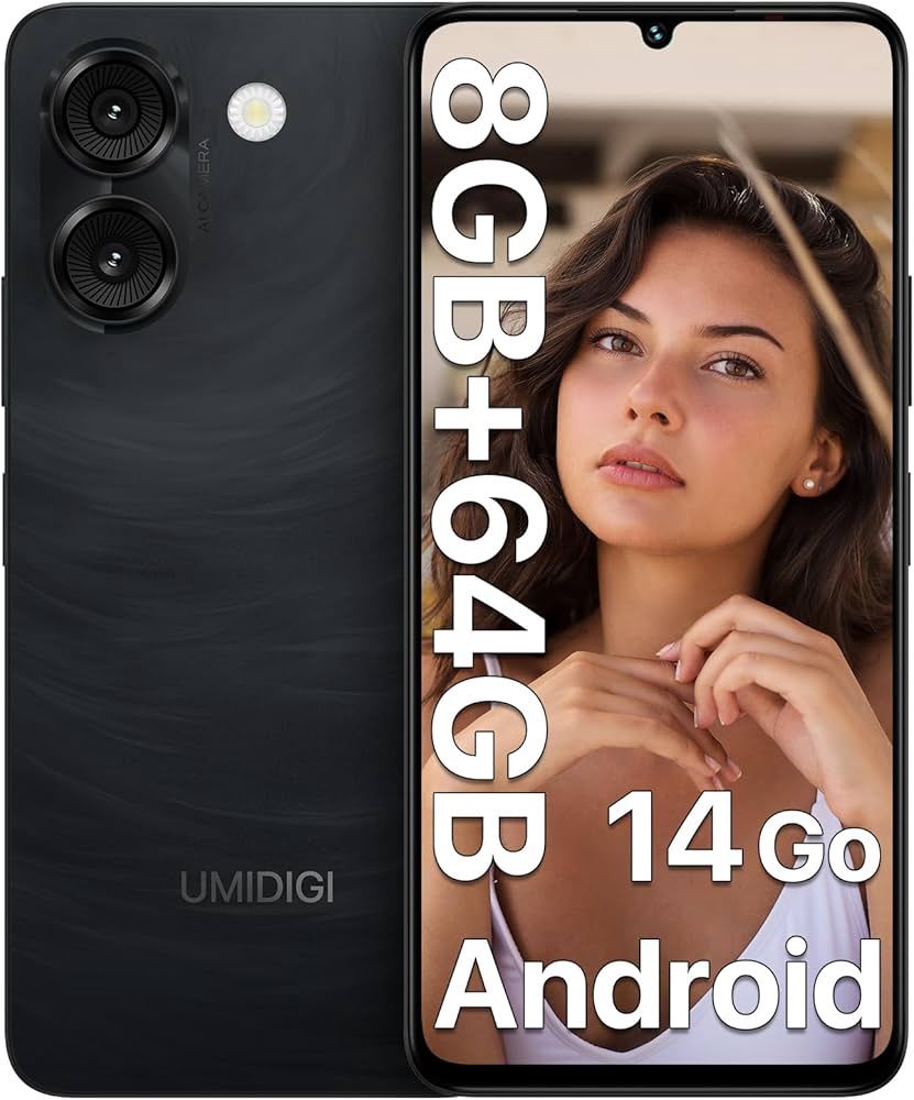 UMIDIGI G9A 4+64GB MOBILE PHONE, Colour: Black