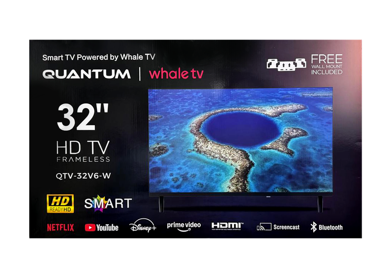 QUANTUM 32" HD Whale Smart TV with Bluetooth