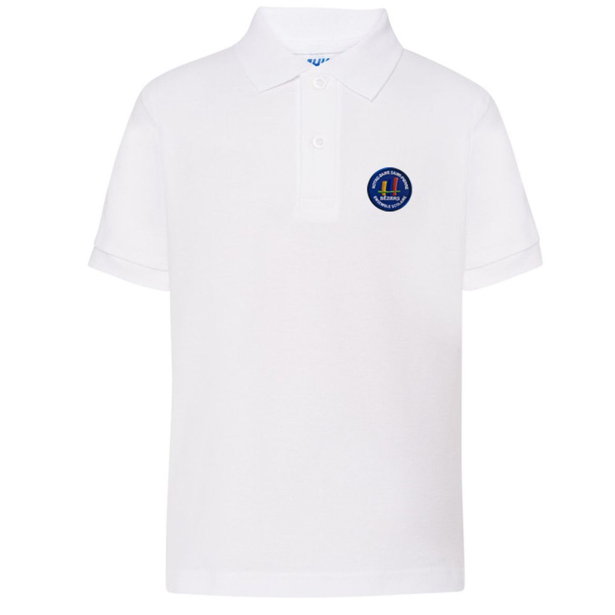 Polo blanc manches courtes