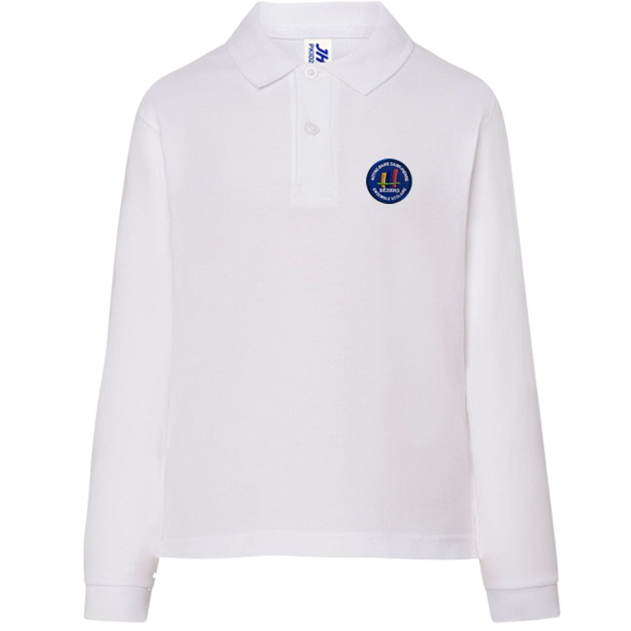 Polo blanc manches longues