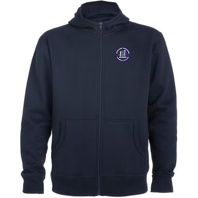 Gilet zippé capuche marine