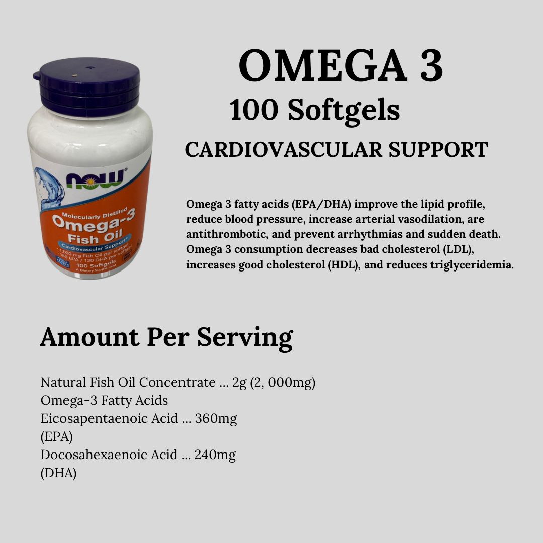 NOW OMEGA-3 FISH OIL - CARDIOVASCULAR SUPPORT