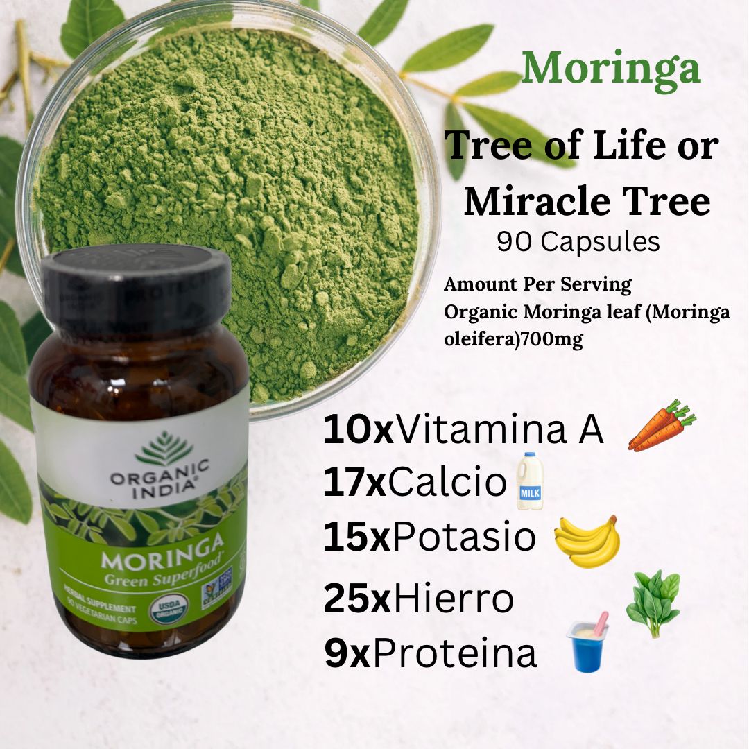 ORGANIC INDIA MORINGA GREEN SUPERFOOD CAPSULES