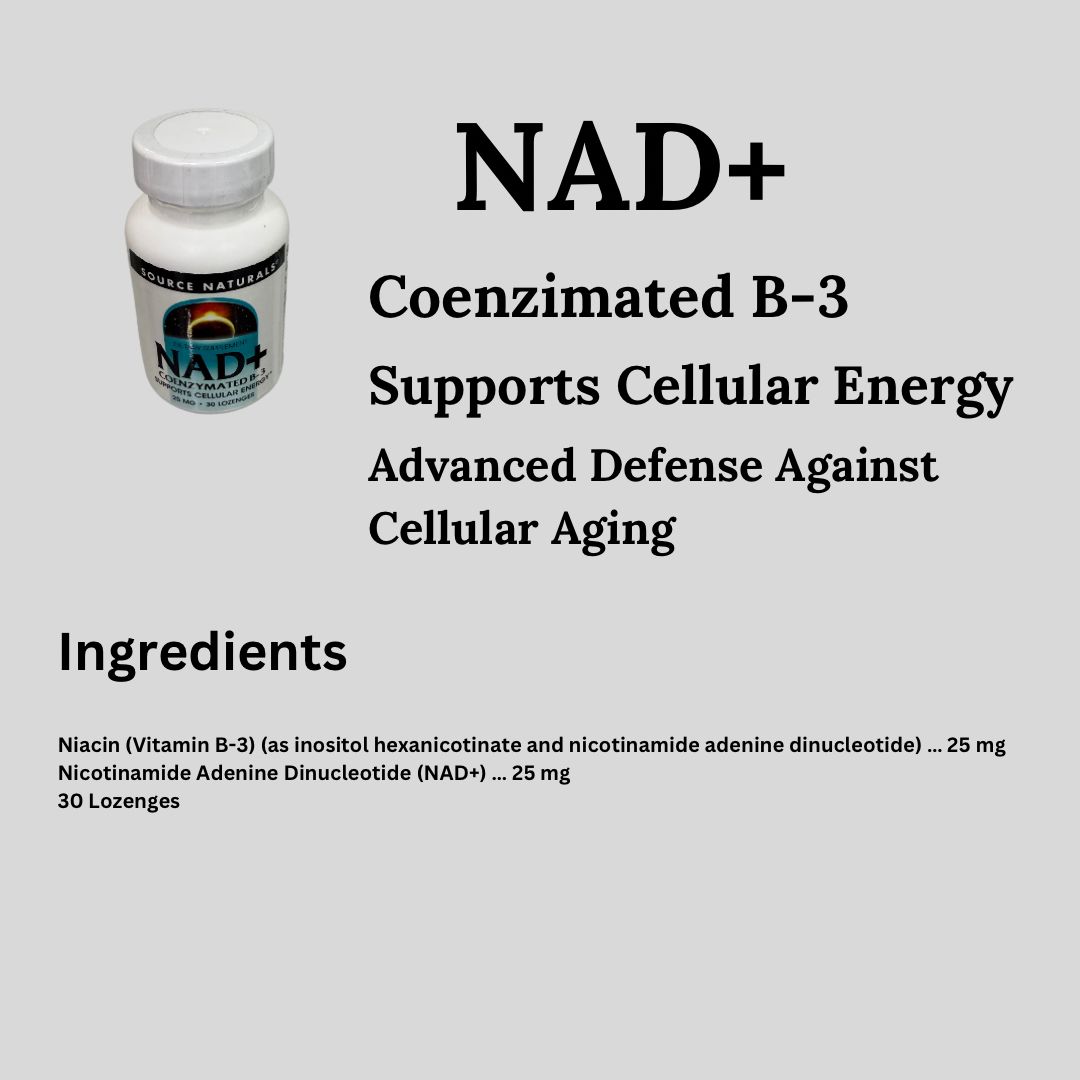 SOURCE NATURALS NAD+ COENZYMATED B-3 LOZENGES