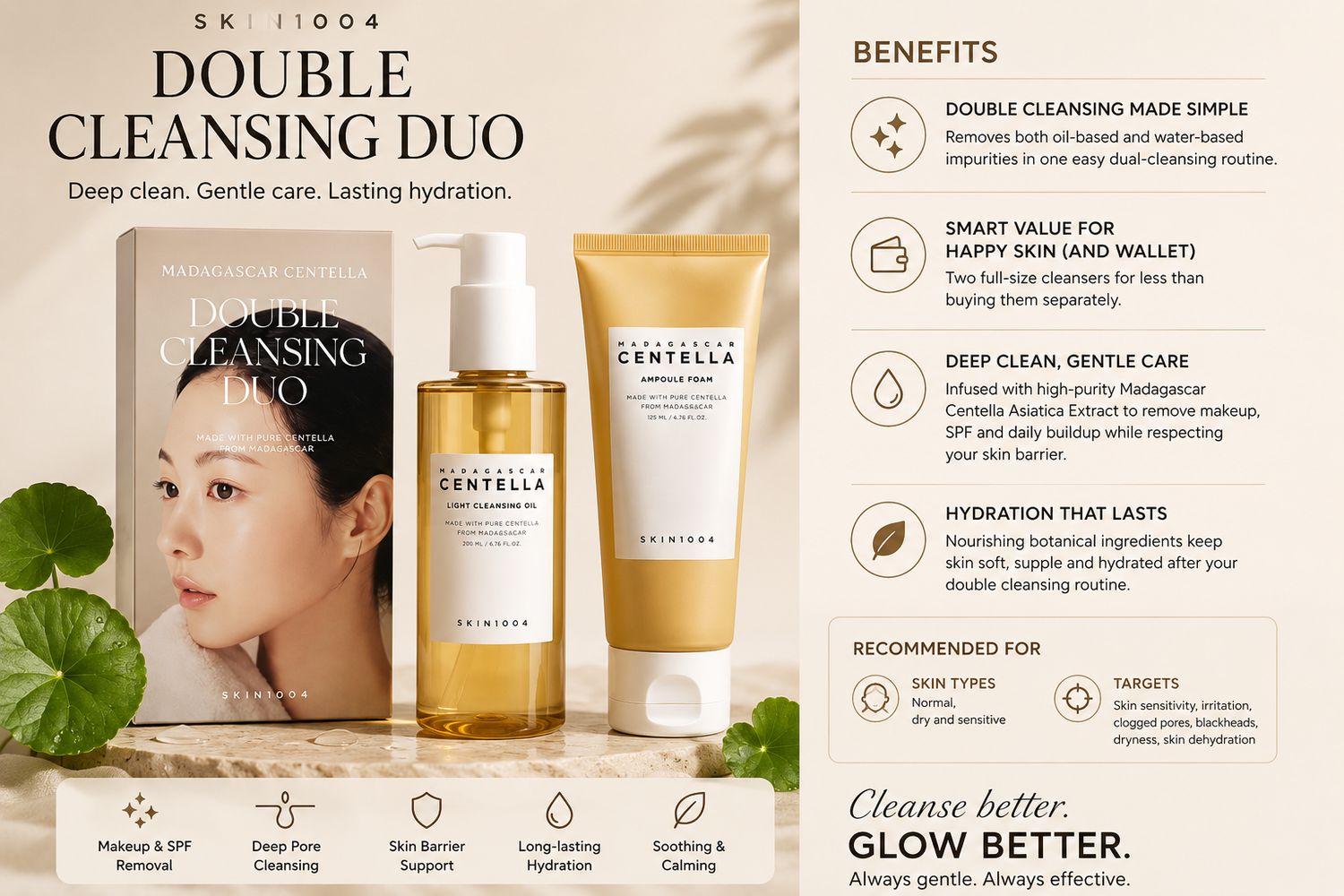 SKIN1004 - Madagascar Centella Double Cleansing Duo Set