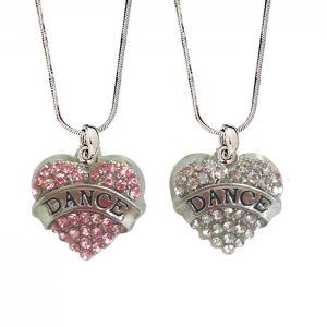 RHINESTONE HEART NECKLACE #2773