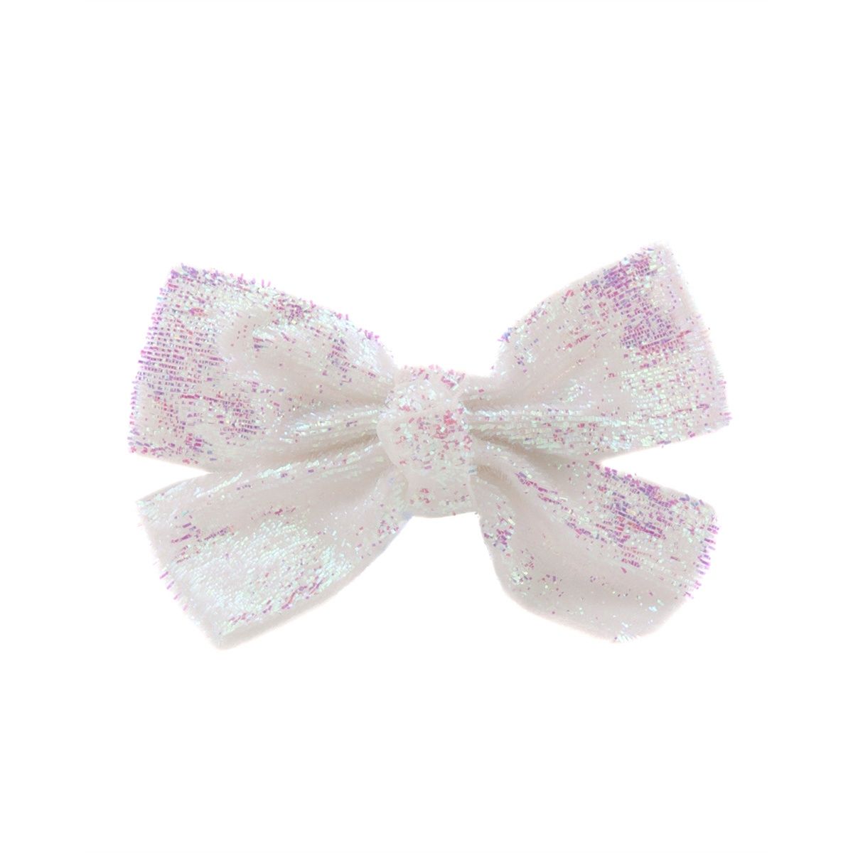 FROSTED GLITTER HAIR BOW