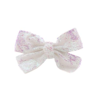 FROSTED GLITTER HAIR BOW