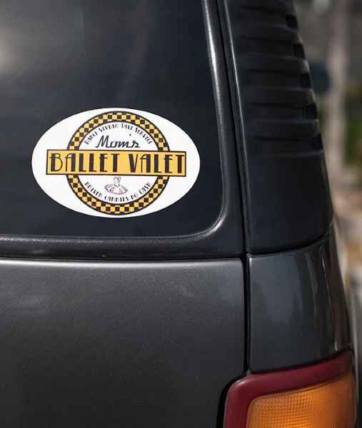 Mom's Ballet Valet - Removable Car Sticker