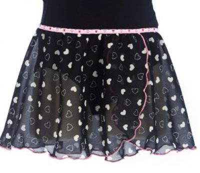 GIRLS HEART MOCK WRAP SKIRT #4432BHP