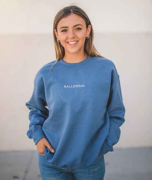 BALLERINA EMBROIDERED SWEATSHIRT