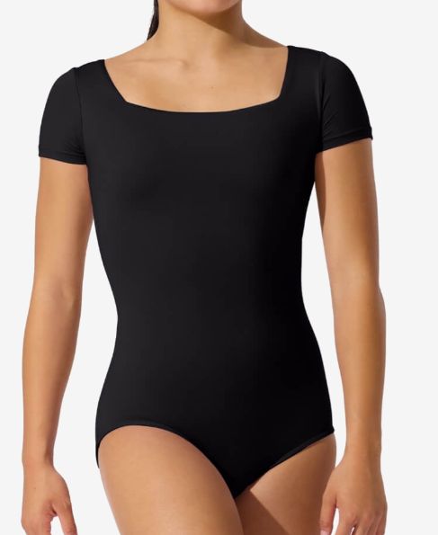 S/S SQUARE NECK LEOTARD #SE2028W
