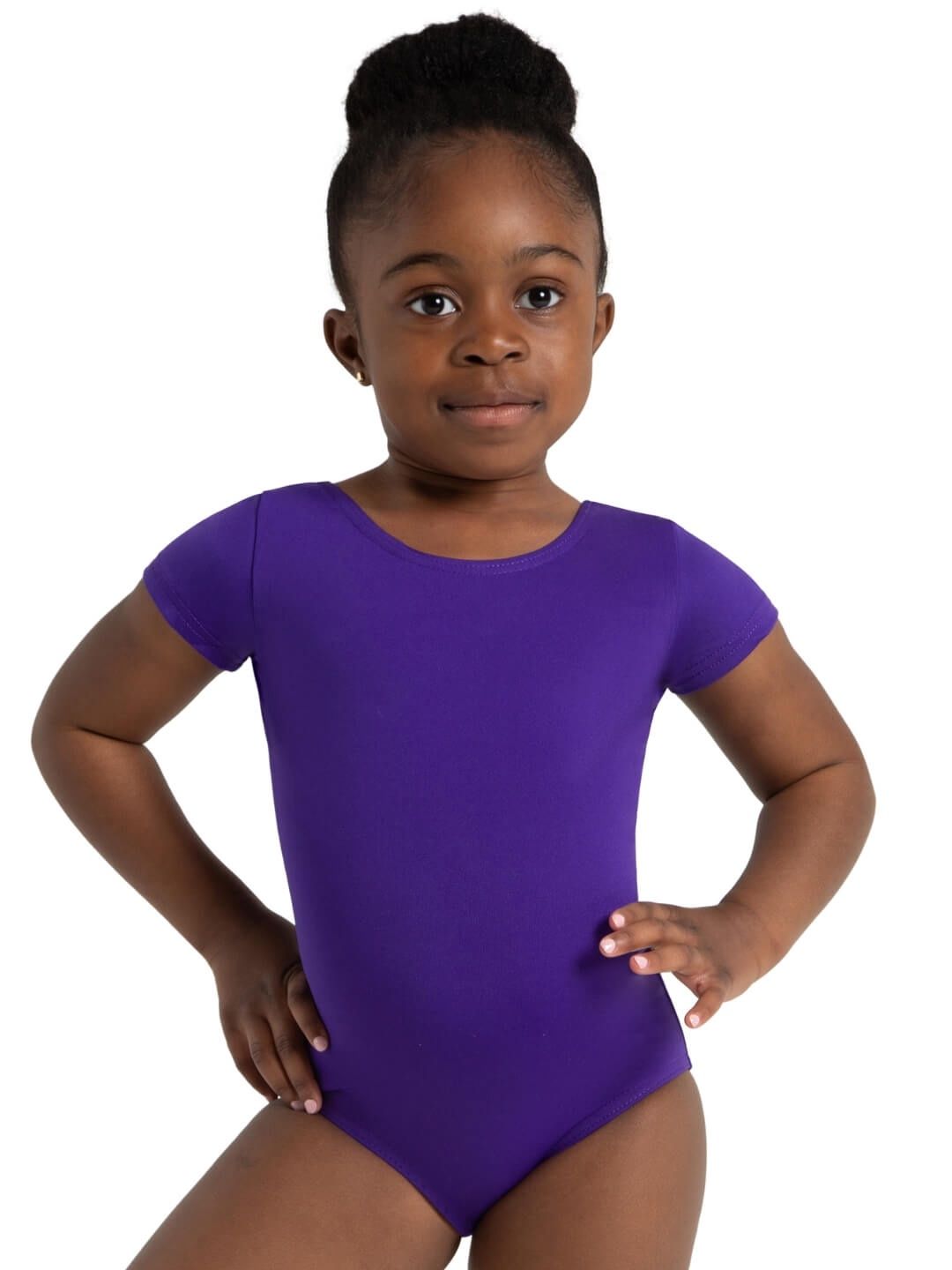 SHORT SLV LEOTARD - PURPLE - CHILD  #TB132C