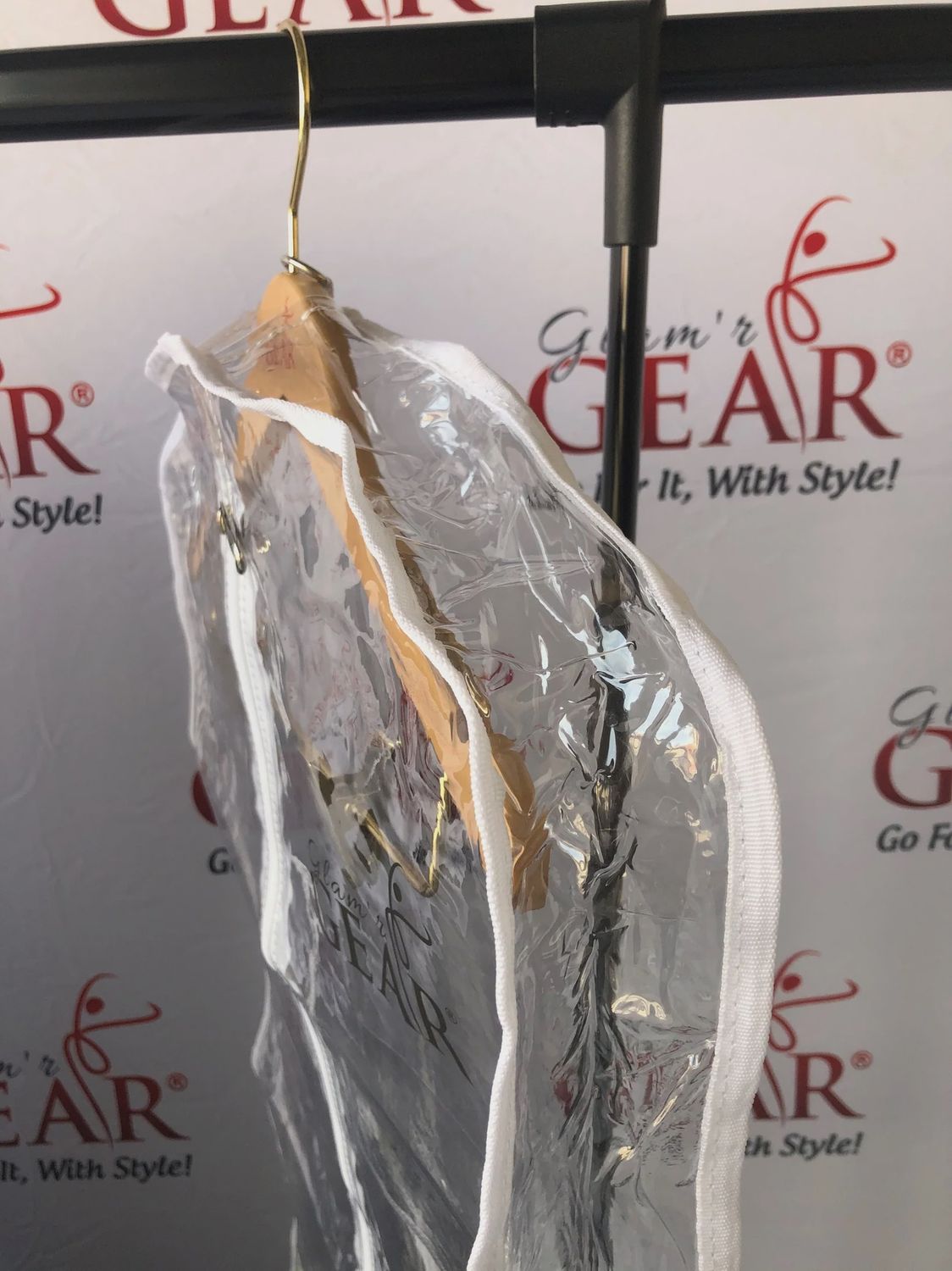 Garment Bag - Short, Style: Clear w/gusset